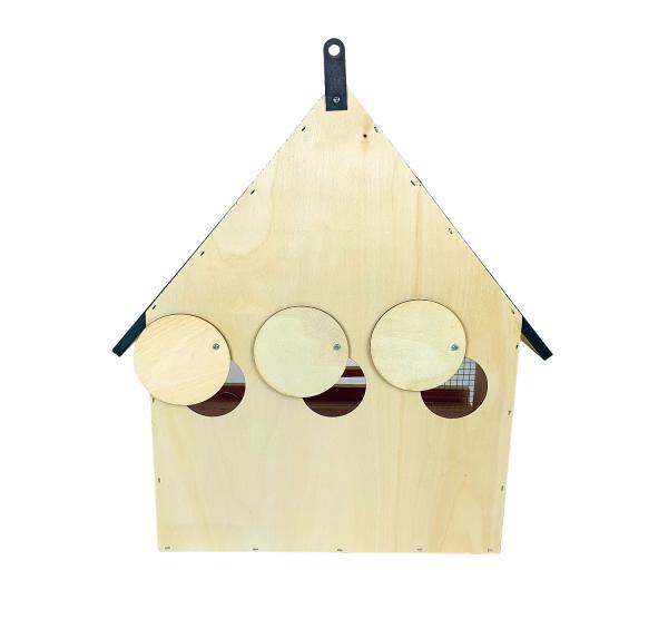 Holz Vogelfutterhaus 9in1 39x13x43cm